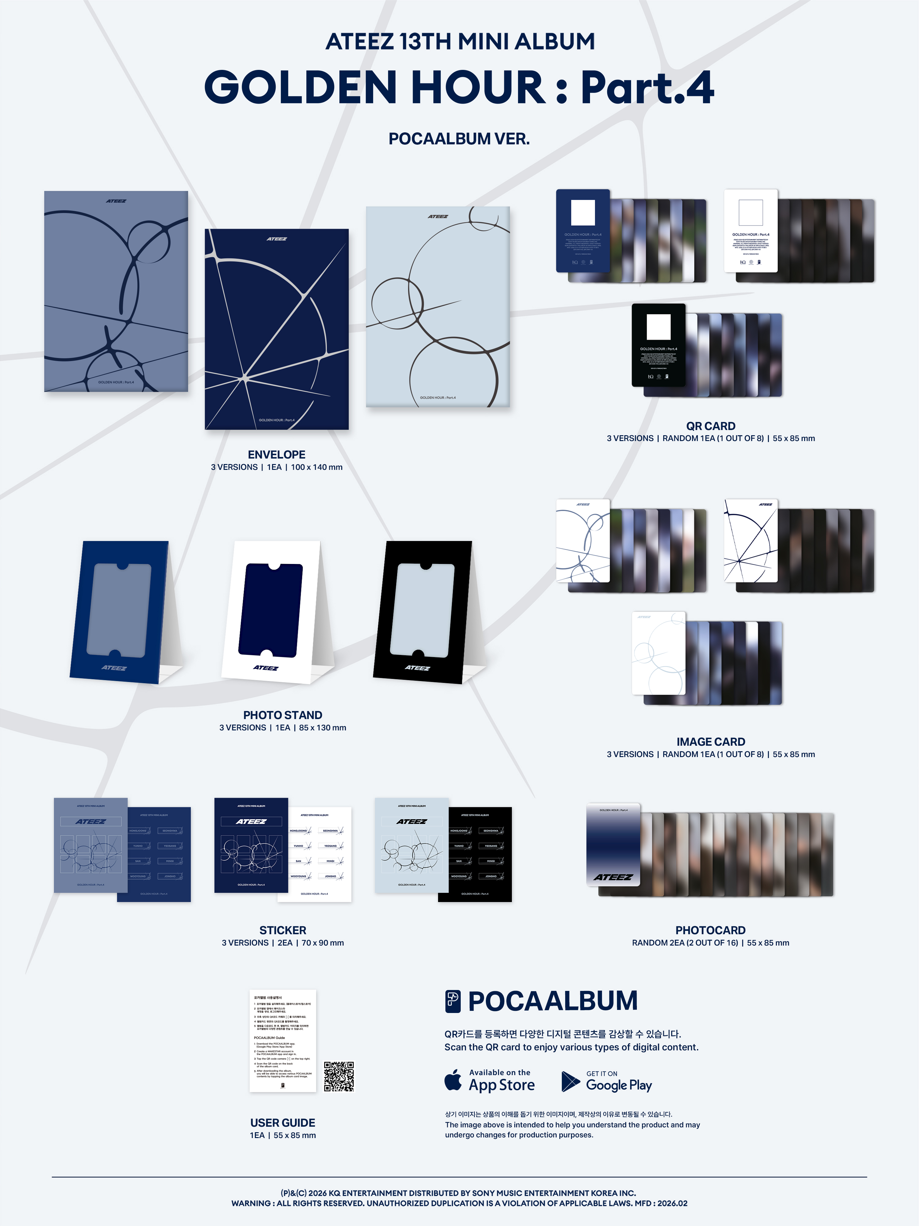 ATEEZ - GOLDEN HOUR : Part.4 [POCAALBUM VER.][Z VER.] | Buysable