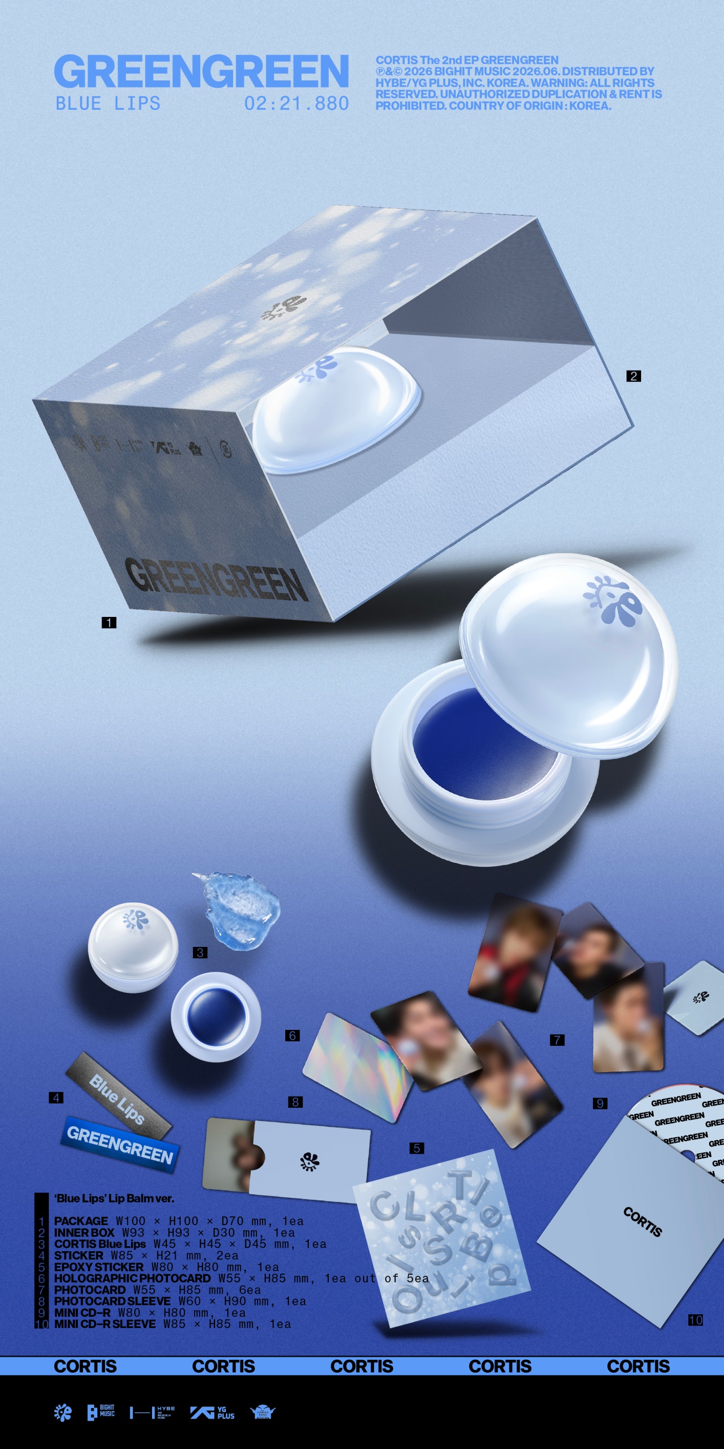 CORTIS - The 2nd EP [GREENGREEN] ('Blue Lips' Lip Balm ver